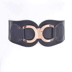 BNWT Plus Size Round Buckle Elastic Stretch Corset Belt Wide Belt Fashion Belt